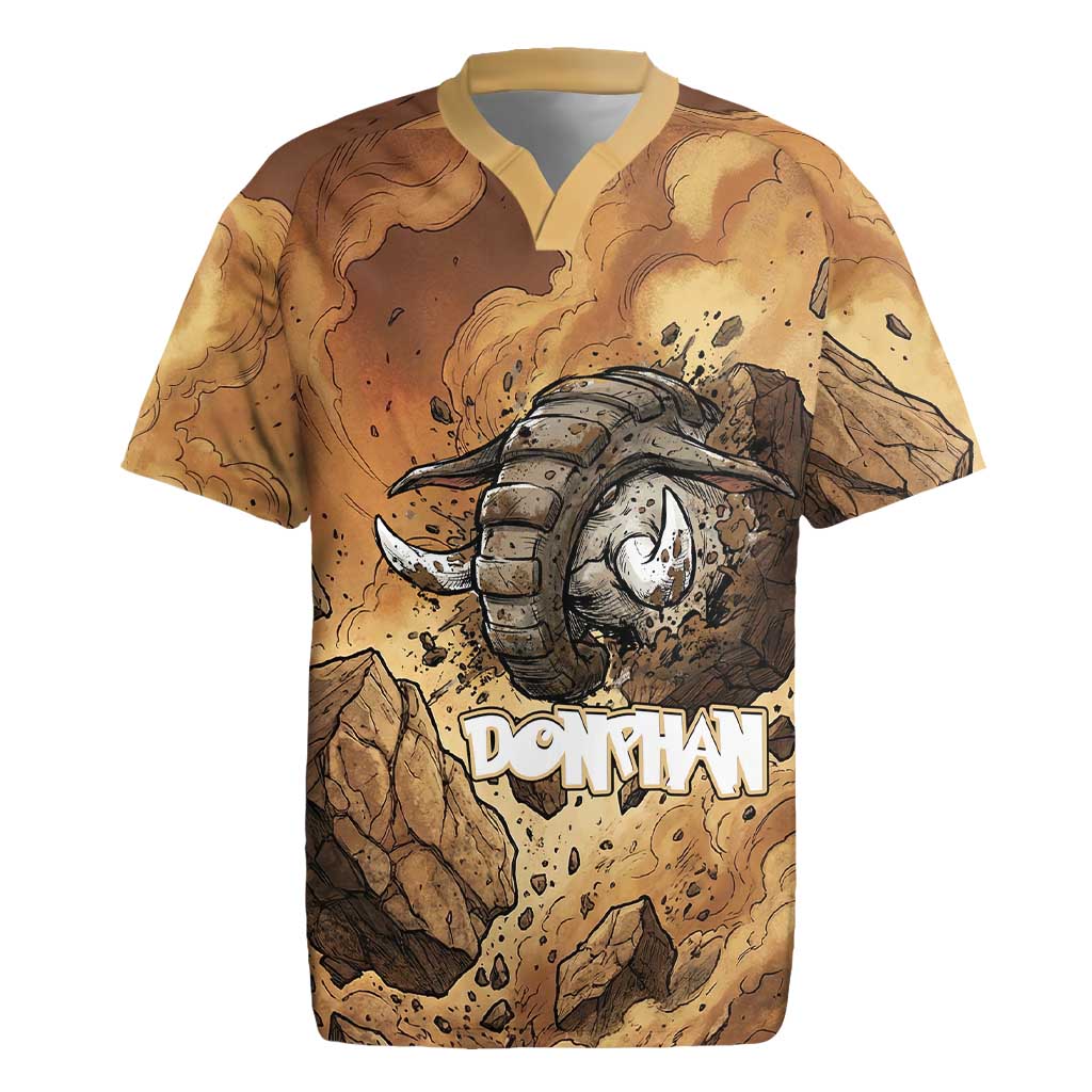 Donphan Rugby Jersey Explosive Earthquake Comic Art