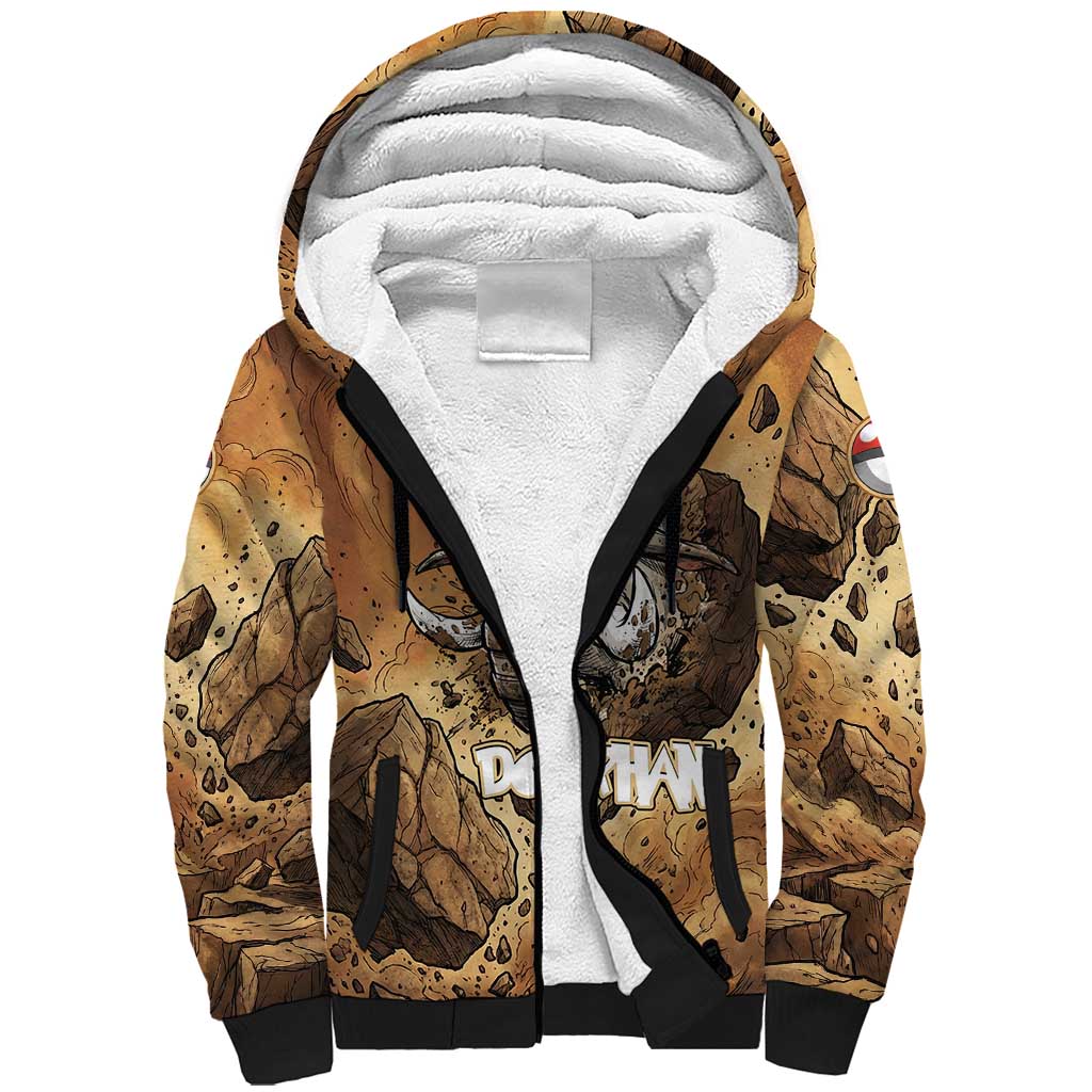 Donphan Sherpa Hoodie Explosive Earthquake Comic Art