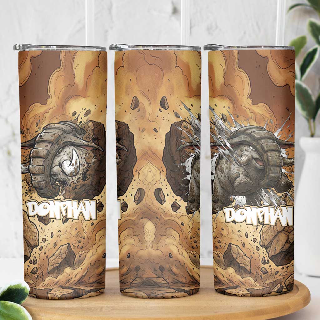 Donphan Skinny Tumbler Explosive Earthquake Comic Art
