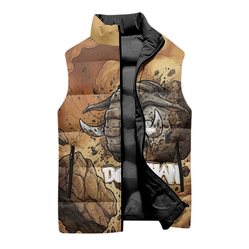 Donphan Sleeveless Puffer Jacket Explosive Earthquake Comic Art
