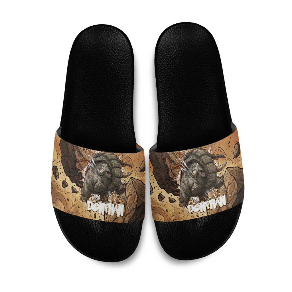 Donphan Slide Sandals Explosive Earthquake Comic Art