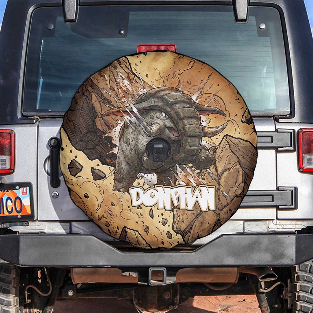 Donphan Spare Tire Cover Explosive Earthquake Comic Art
