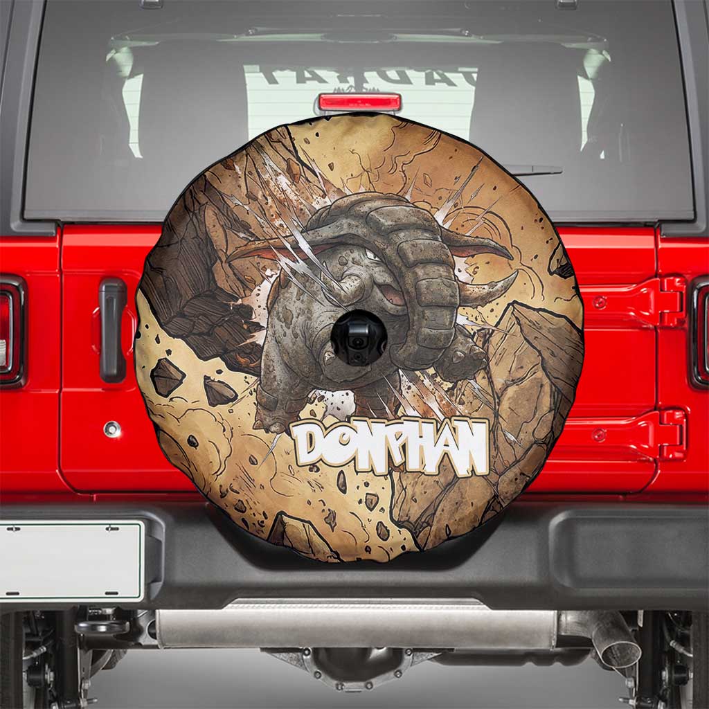 Donphan Spare Tire Cover Explosive Earthquake Comic Art