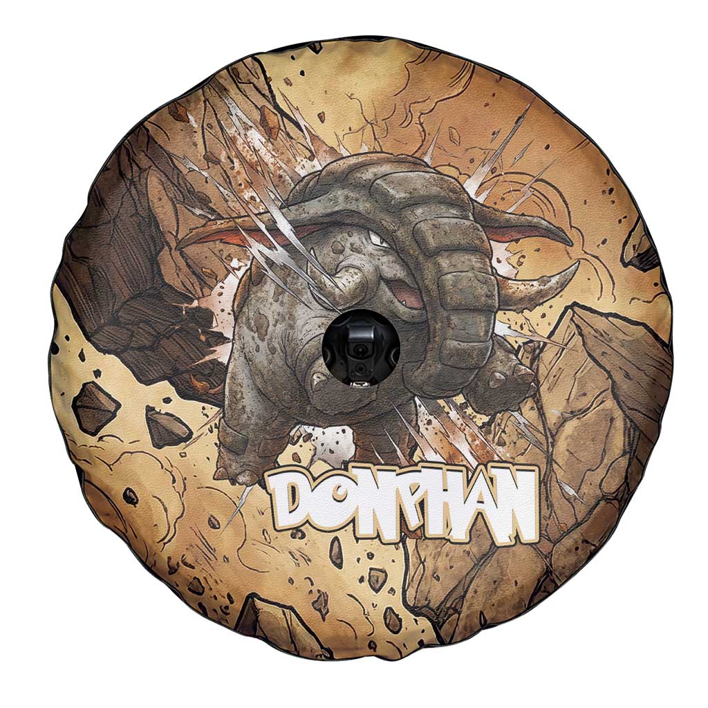 Donphan Spare Tire Cover Explosive Earthquake Comic Art