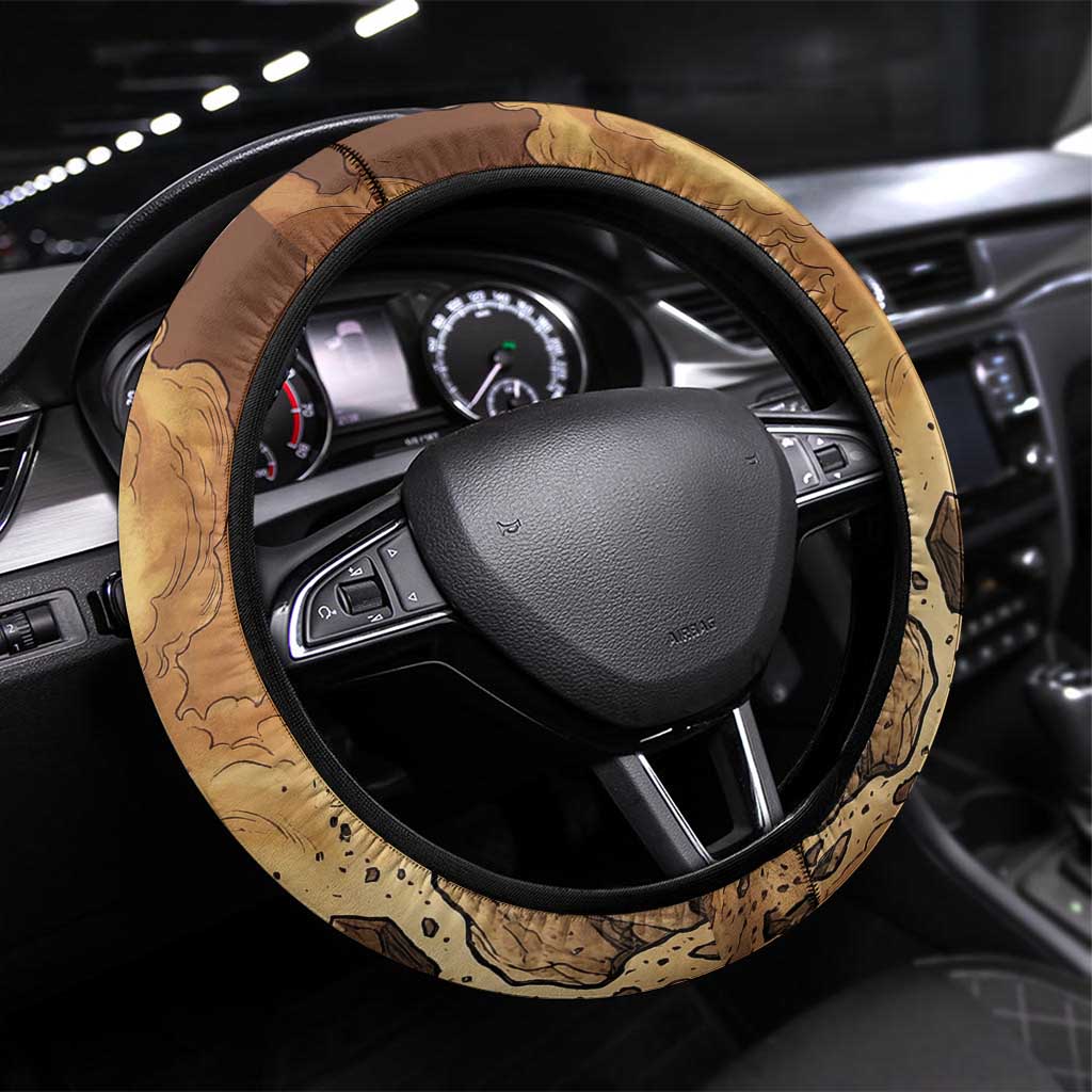 Donphan Steering Wheel Cover Explosive Earthquake Comic Art