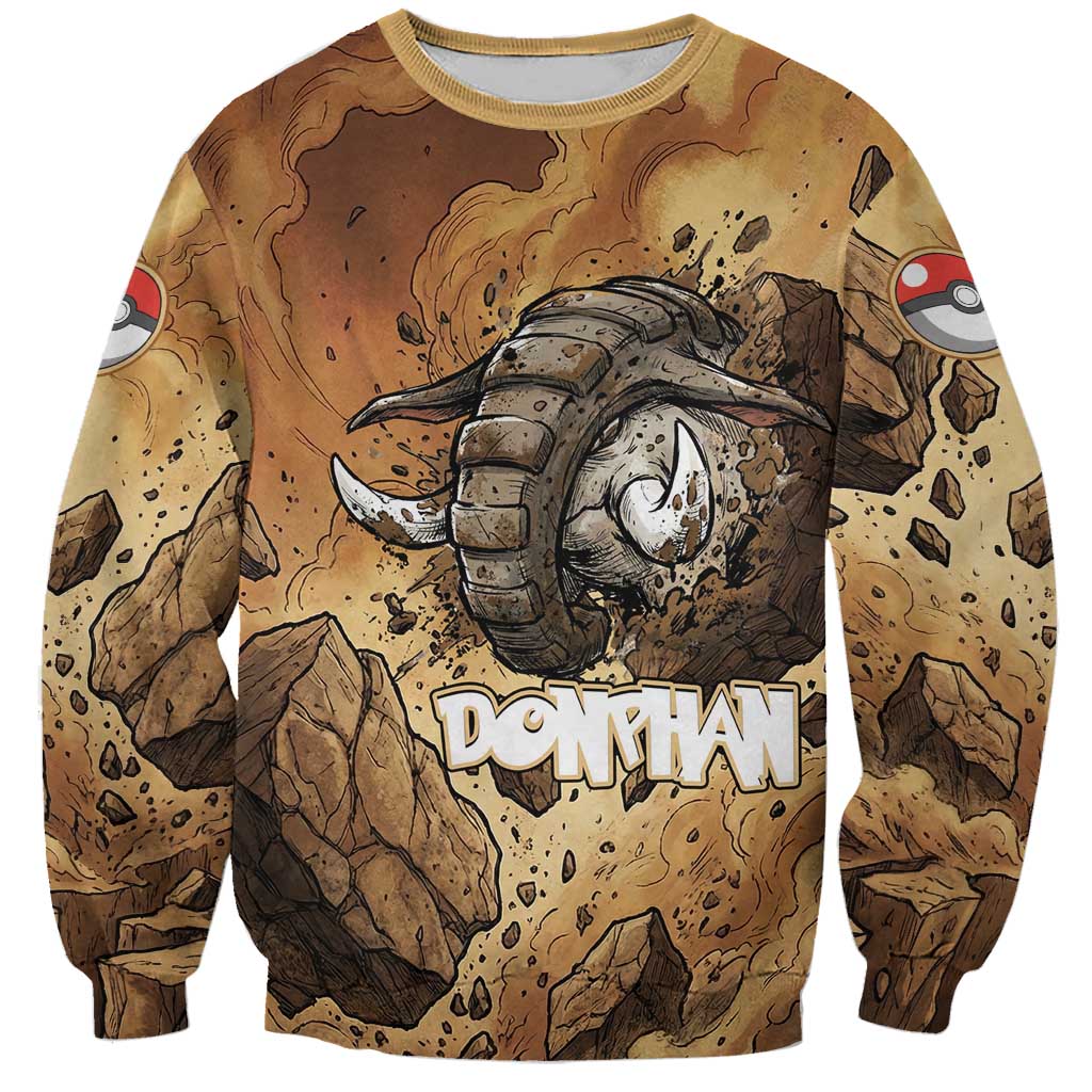 Donphan Sweatshirt Explosive Earthquake Comic Art