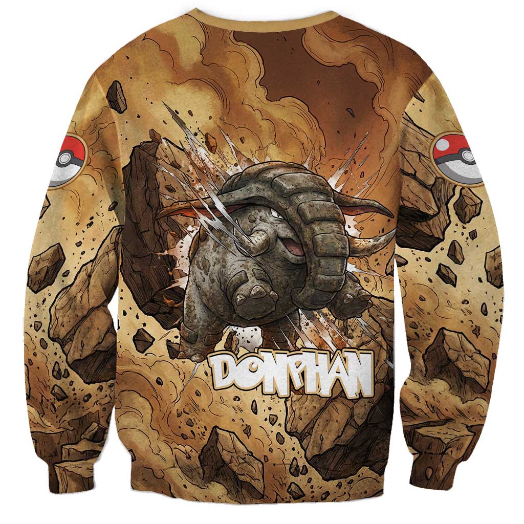 Donphan Sweatshirt Explosive Earthquake Comic Art