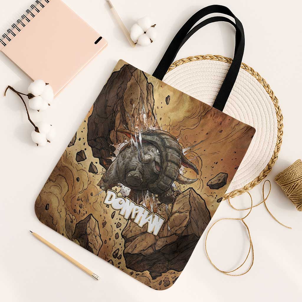 Donphan Tote Bag Explosive Earthquake Comic Art