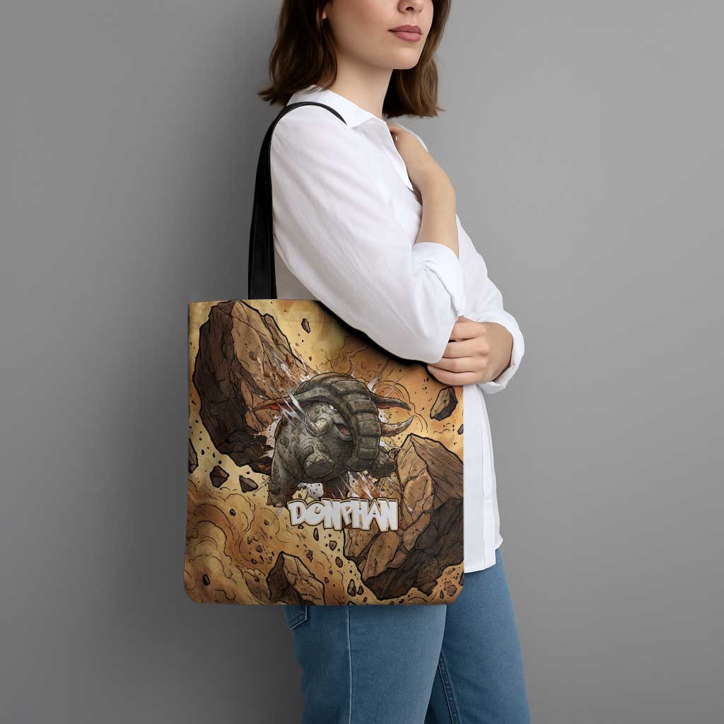 Donphan Tote Bag Explosive Earthquake Comic Art