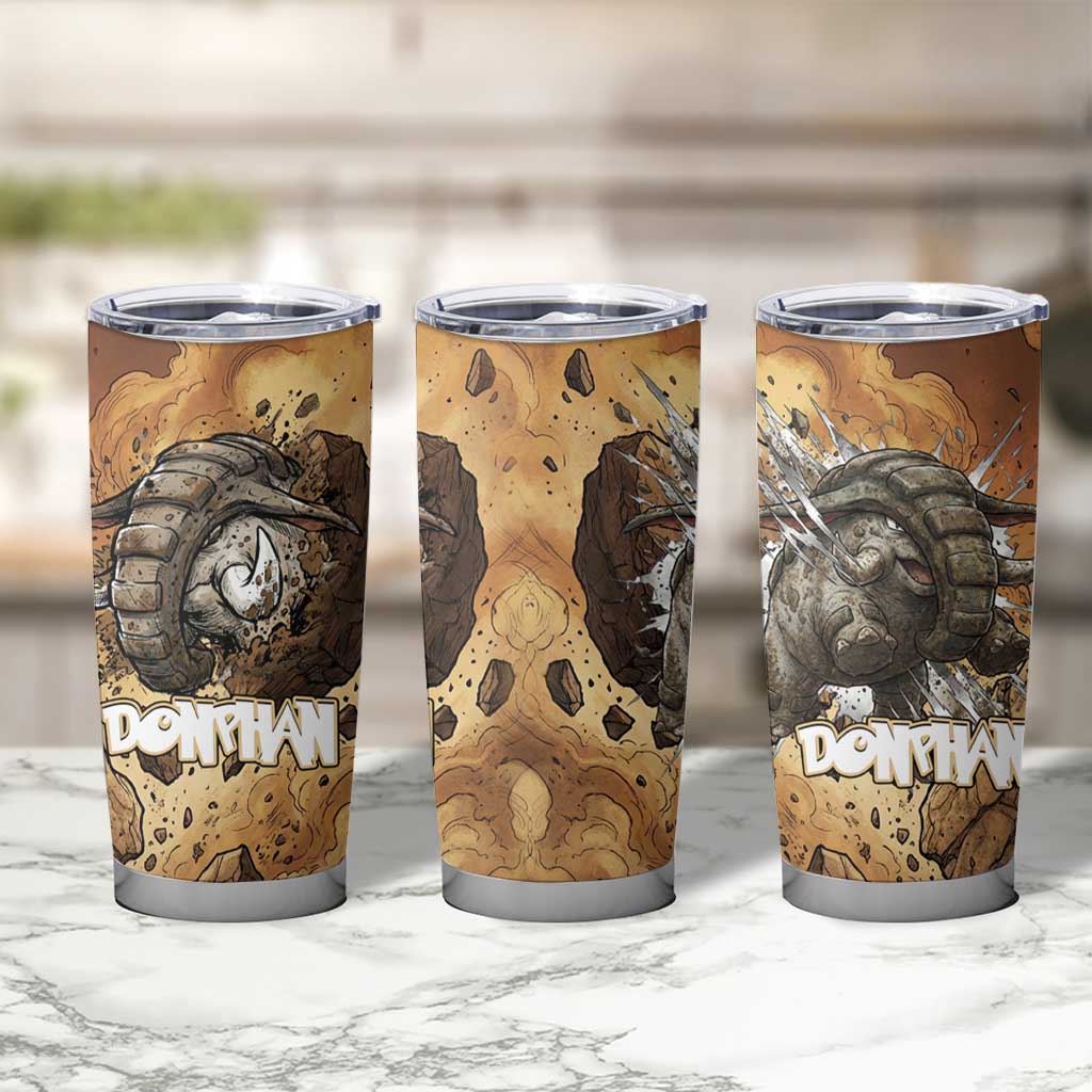 Donphan Tumbler Cup Explosive Earthquake Comic Art