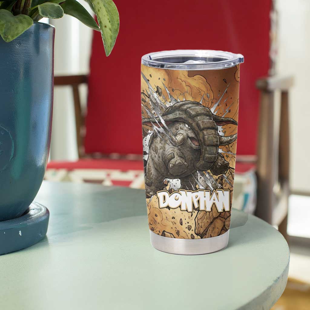 Donphan Tumbler Cup Explosive Earthquake Comic Art
