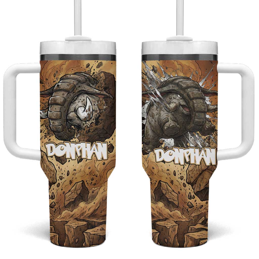 Donphan Tumbler With Handle Explosive Earthquake Comic Art