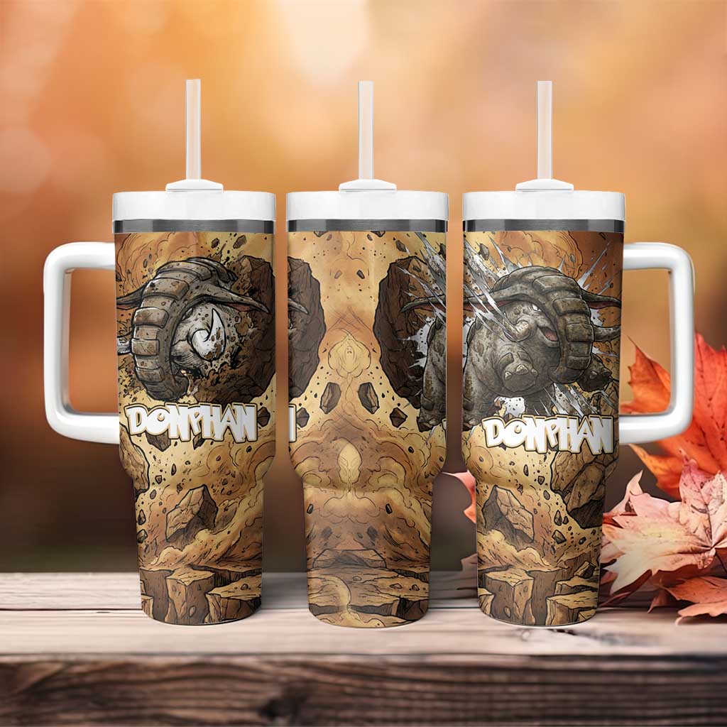Donphan Tumbler With Handle Explosive Earthquake Comic Art