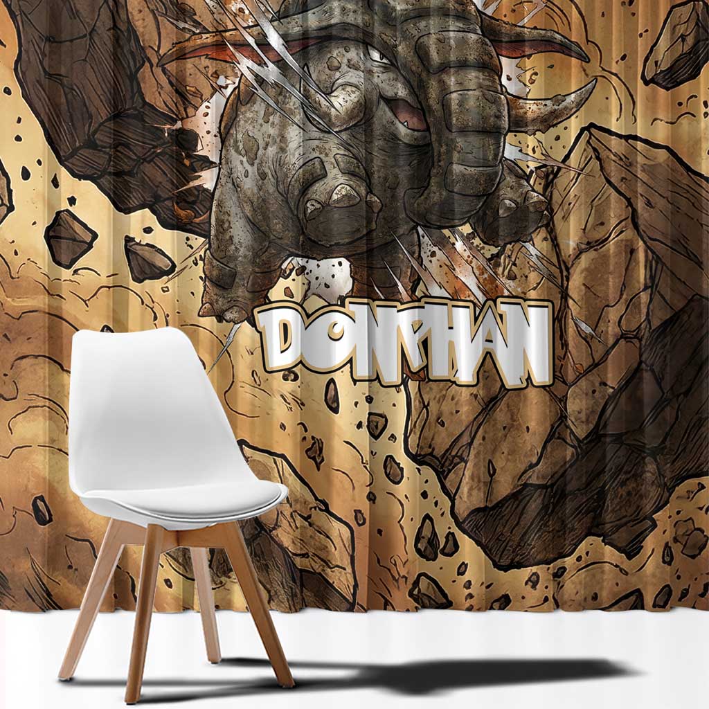 Donphan Window Curtain Explosive Earthquake Comic Art
