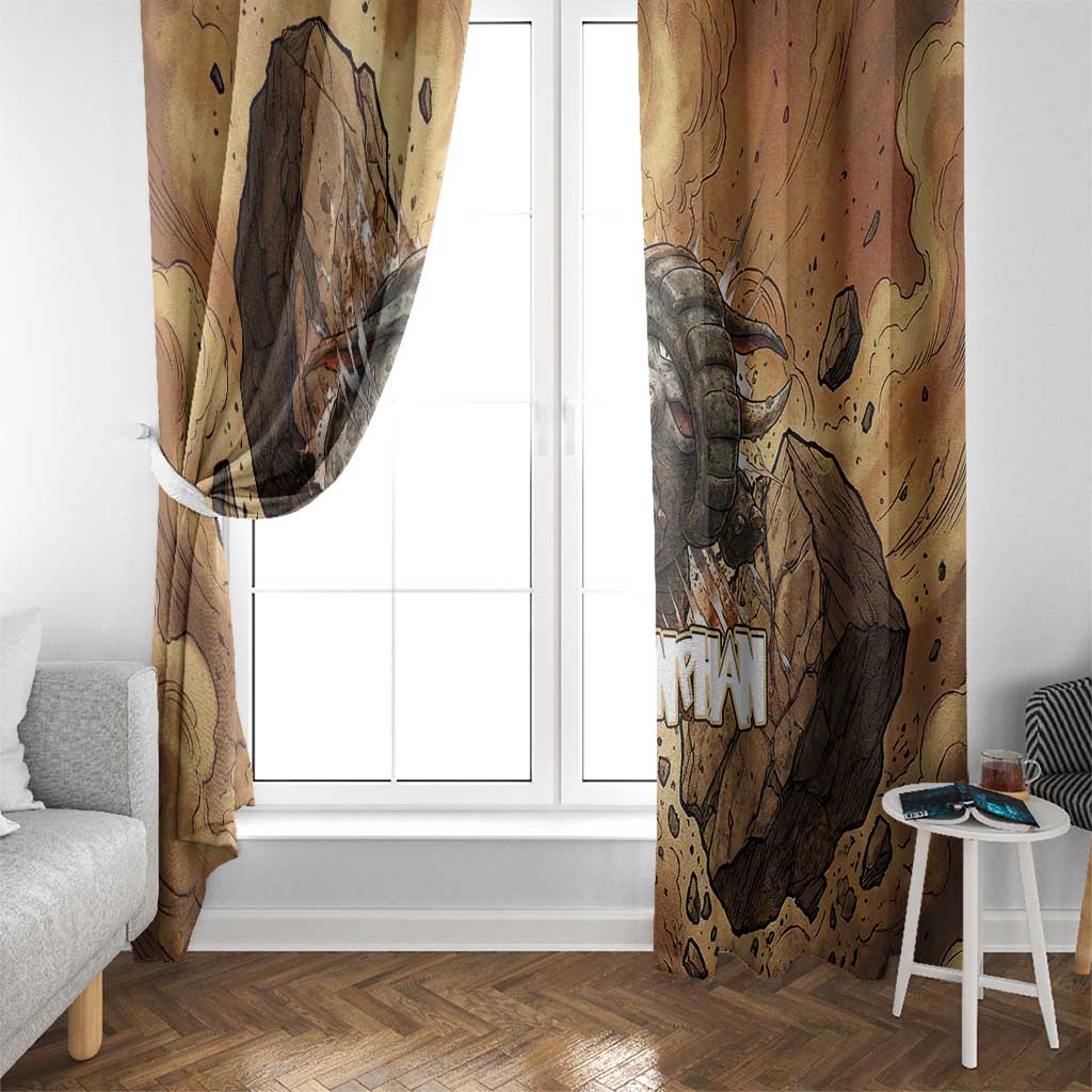 Donphan Window Curtain Explosive Earthquake Comic Art