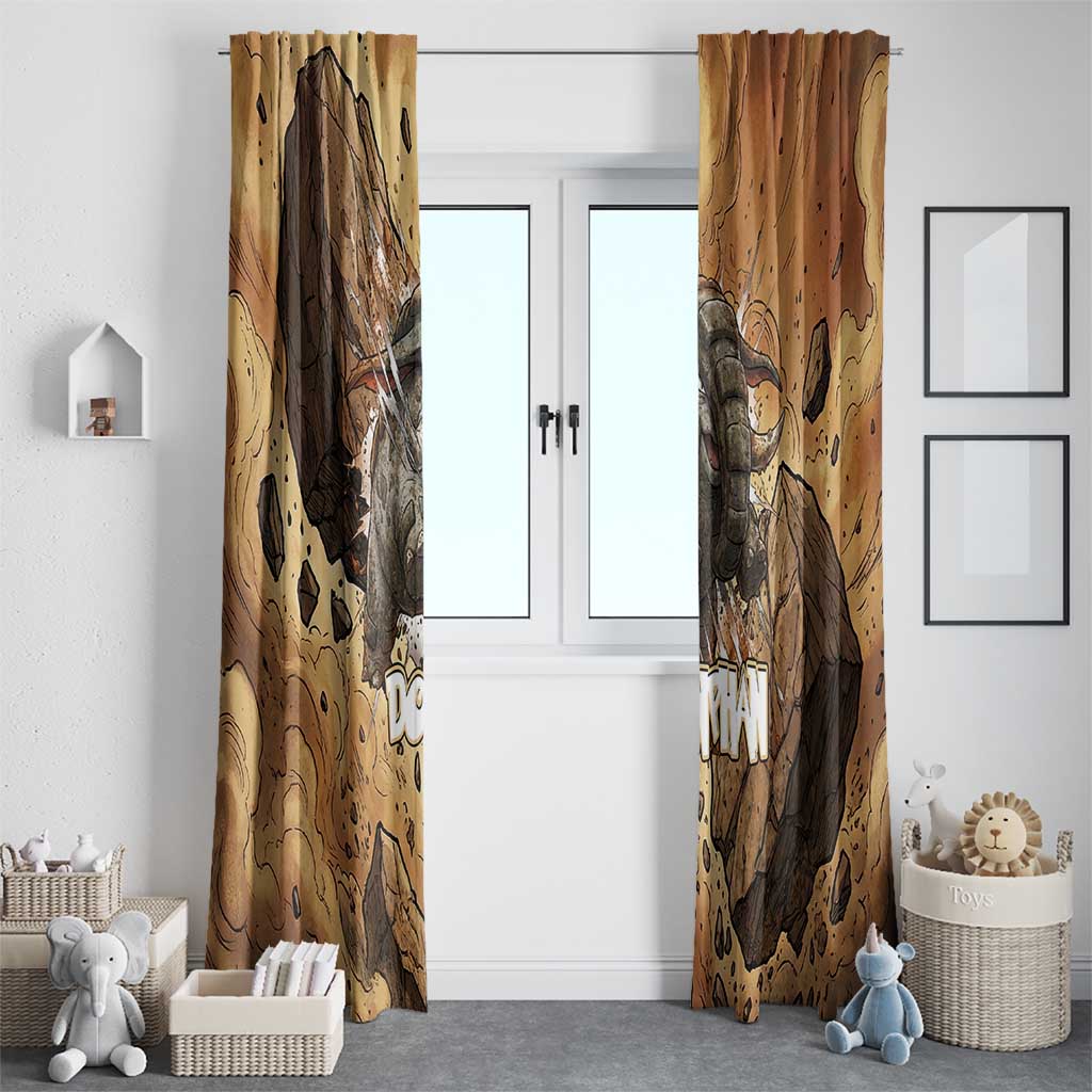 Donphan Window Curtain Explosive Earthquake Comic Art