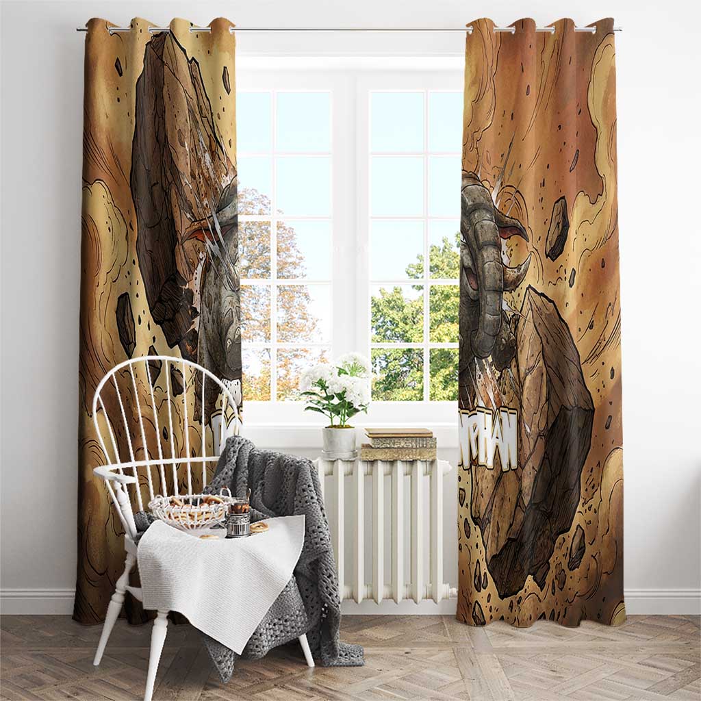 Donphan Window Curtain Explosive Earthquake Comic Art