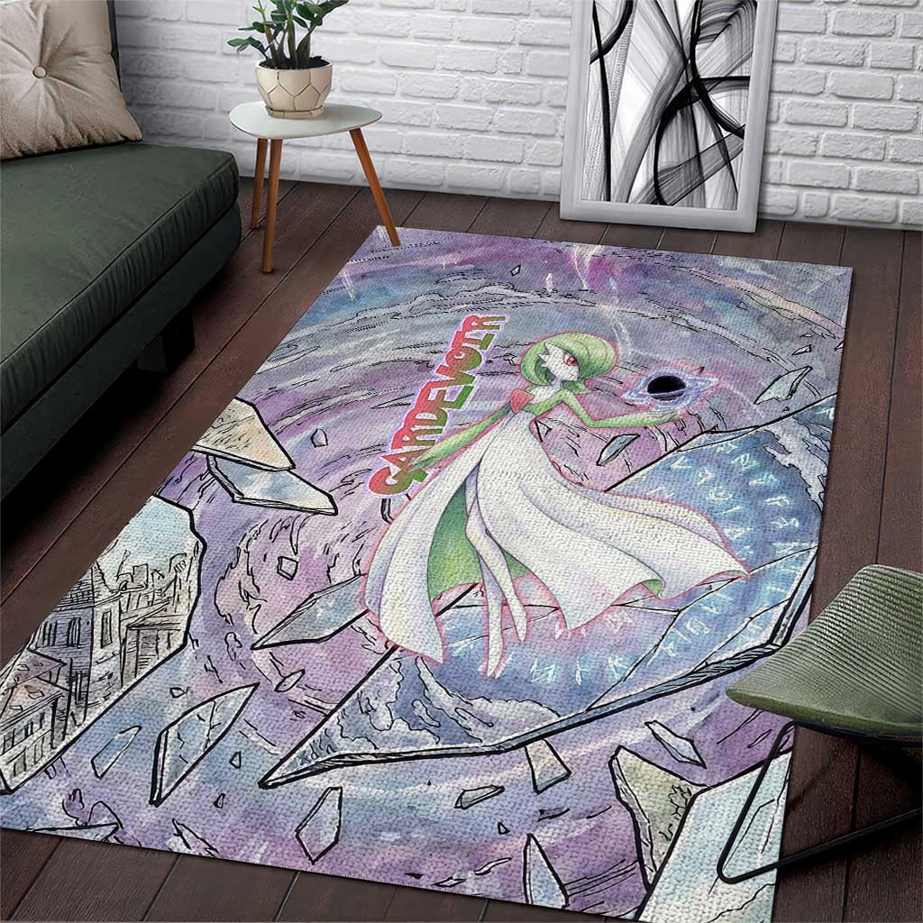Gardevoir Area Rug Shattered Crystal Galaxy Art