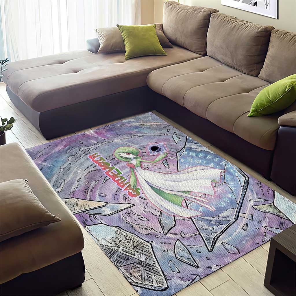Gardevoir Area Rug Shattered Crystal Galaxy Art