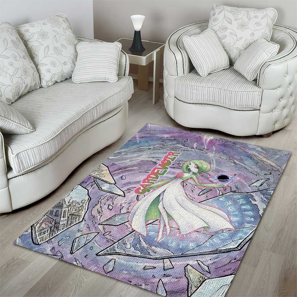 Gardevoir Area Rug Shattered Crystal Galaxy Art