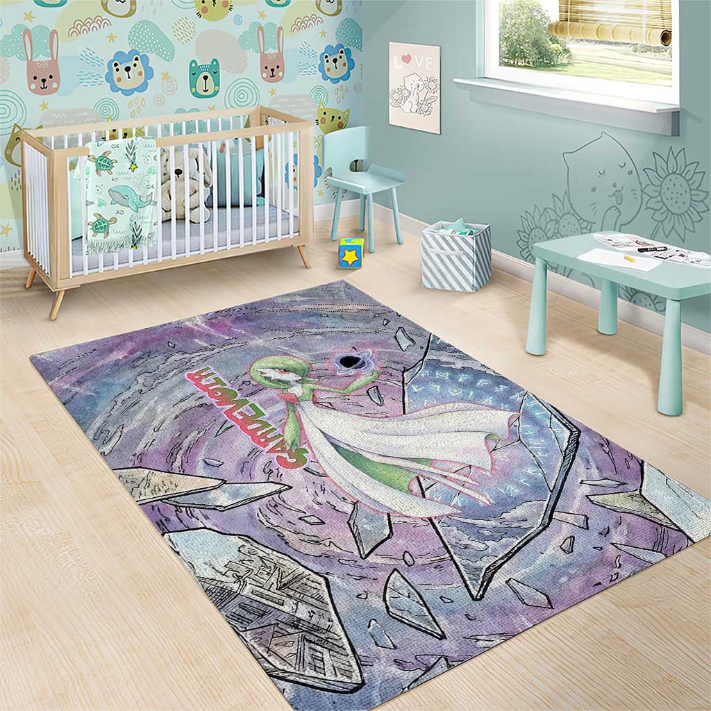 Gardevoir Area Rug Shattered Crystal Galaxy Art