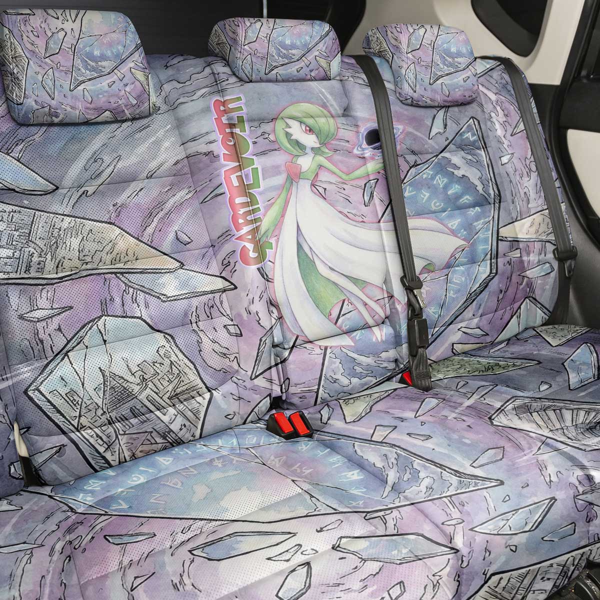 Gardevoir Back Car Seat Cover Shattered Crystal Galaxy Art