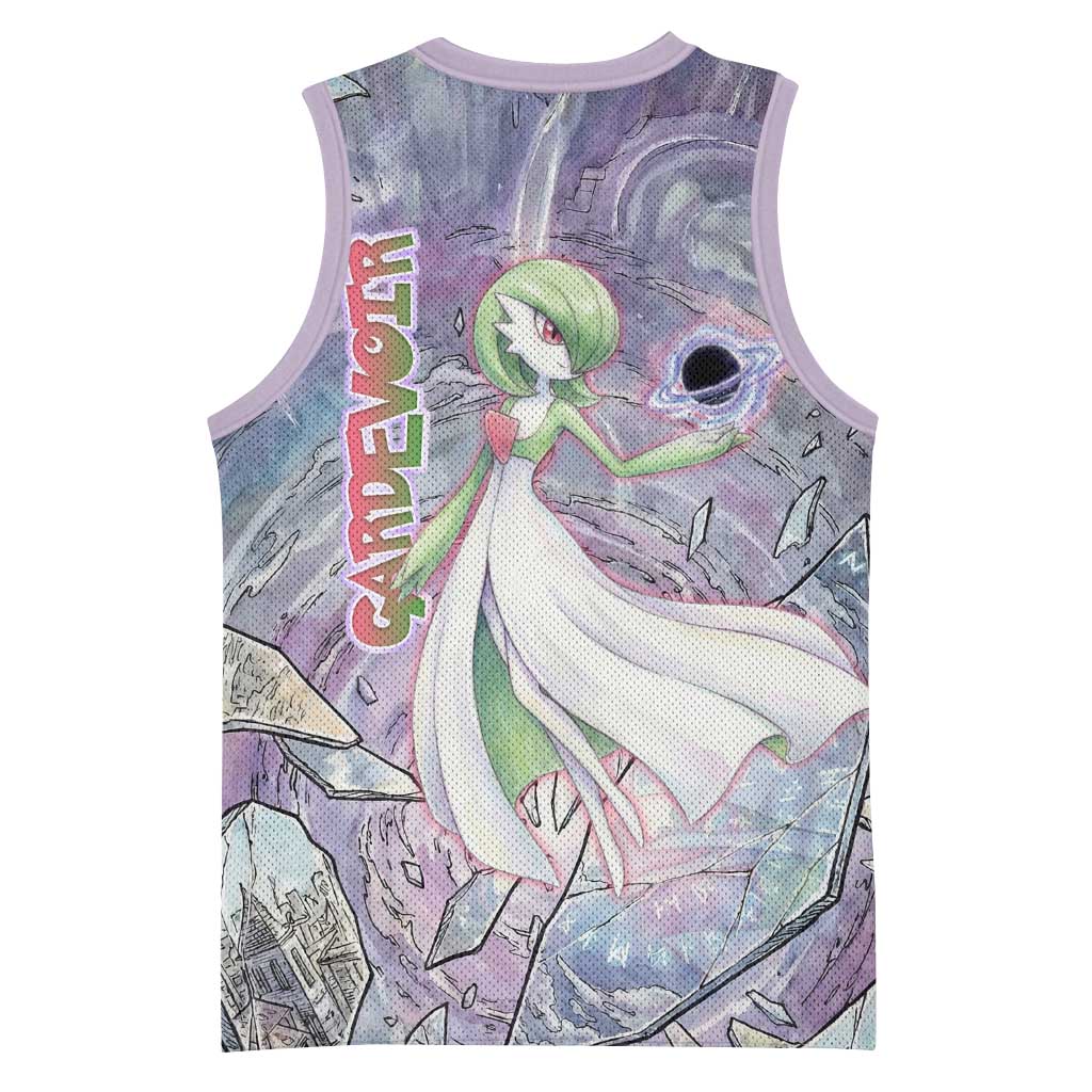 Gardevoir Basketball Jersey Shattered Crystal Galaxy Art