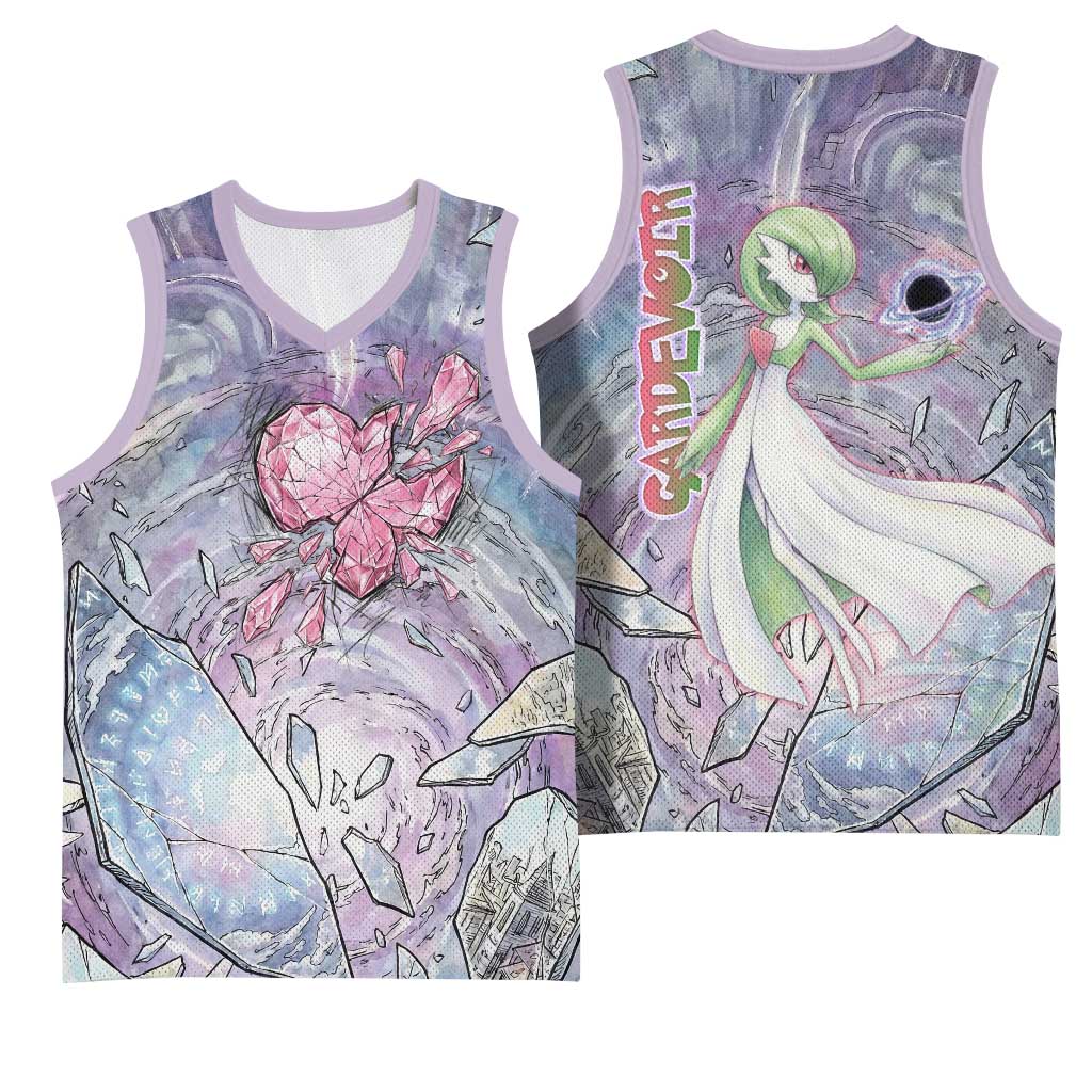 Gardevoir Basketball Jersey Shattered Crystal Galaxy Art
