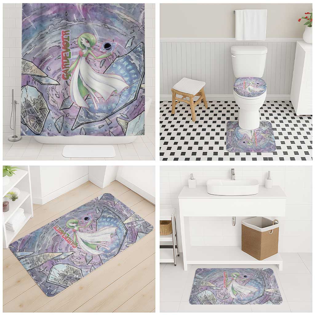 Gardevoir Bathroom Set Shattered Crystal Galaxy Art