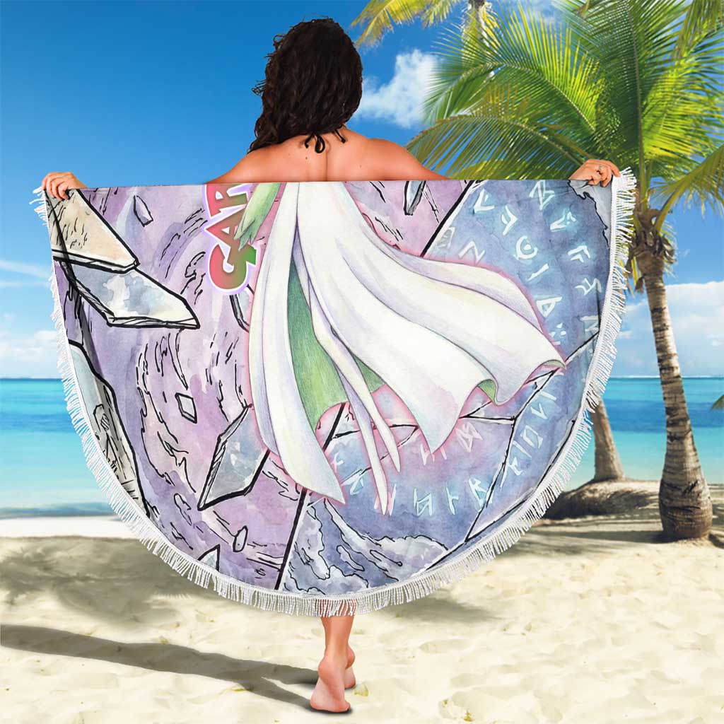 Gardevoir Beach Blanket Shattered Crystal Galaxy Art