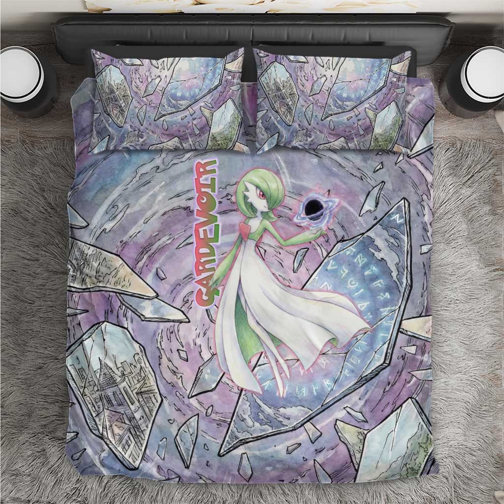 Gardevoir Bedding Set Shattered Crystal Galaxy Art