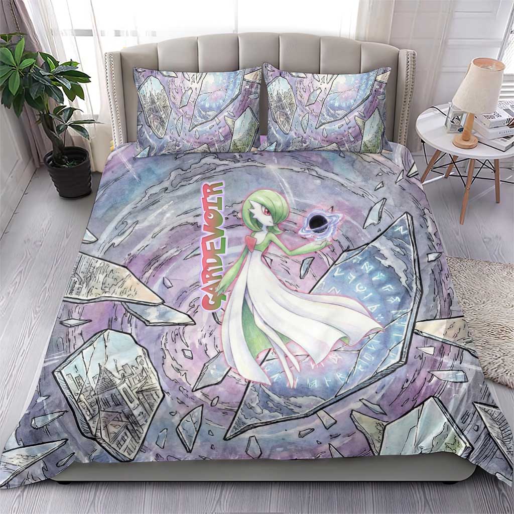 Gardevoir Bedding Set Shattered Crystal Galaxy Art
