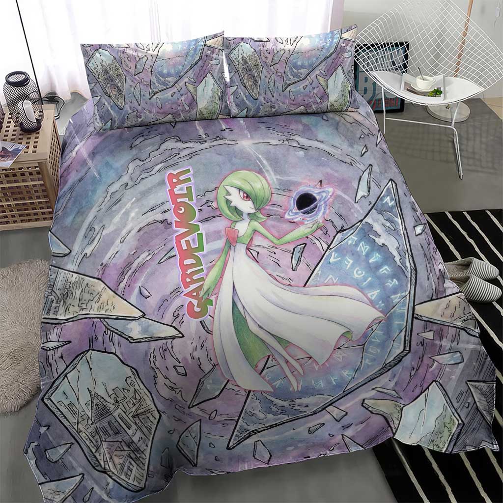 Gardevoir Bedding Set Shattered Crystal Galaxy Art