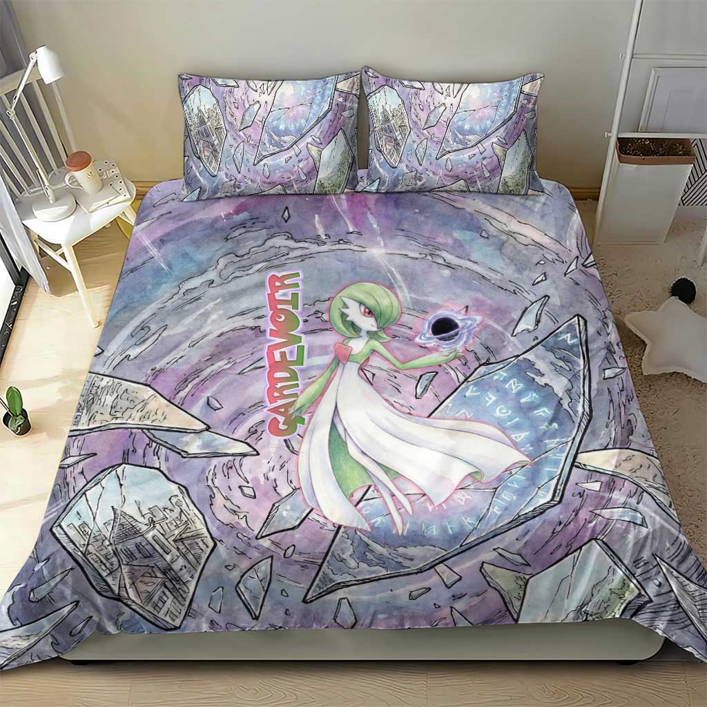 Gardevoir Bedding Set Shattered Crystal Galaxy Art