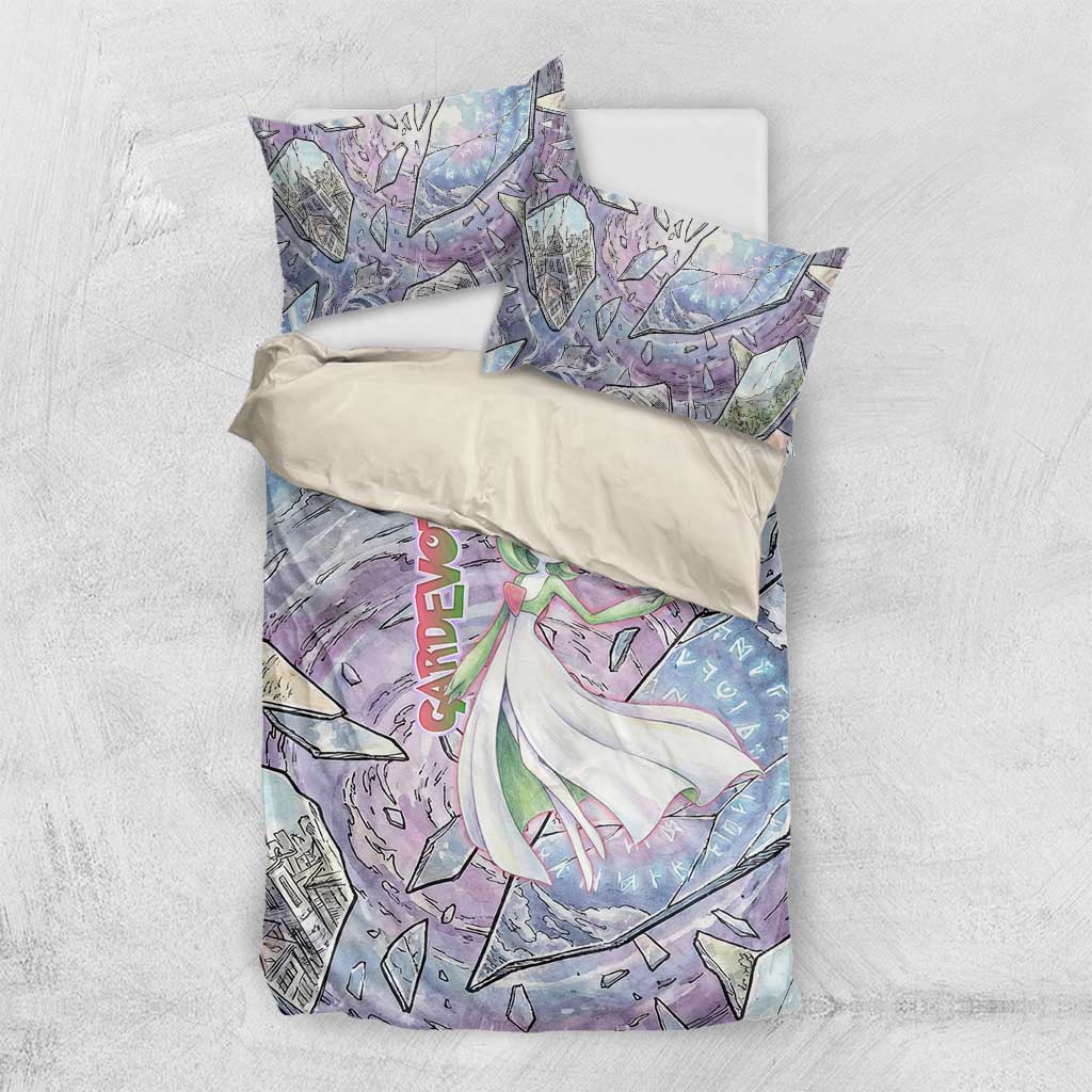 Gardevoir Bedding Set Shattered Crystal Galaxy Art