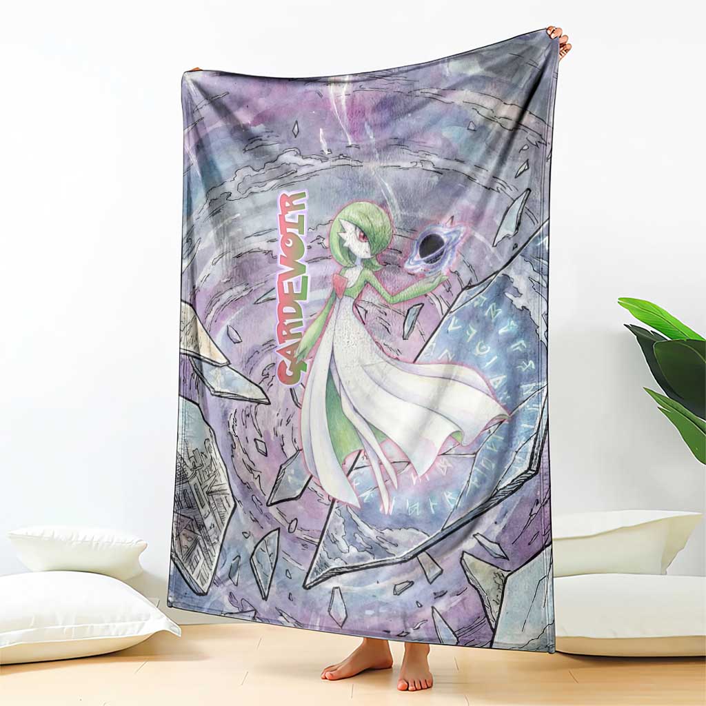 Gardevoir Blanket Shattered Crystal Galaxy Art