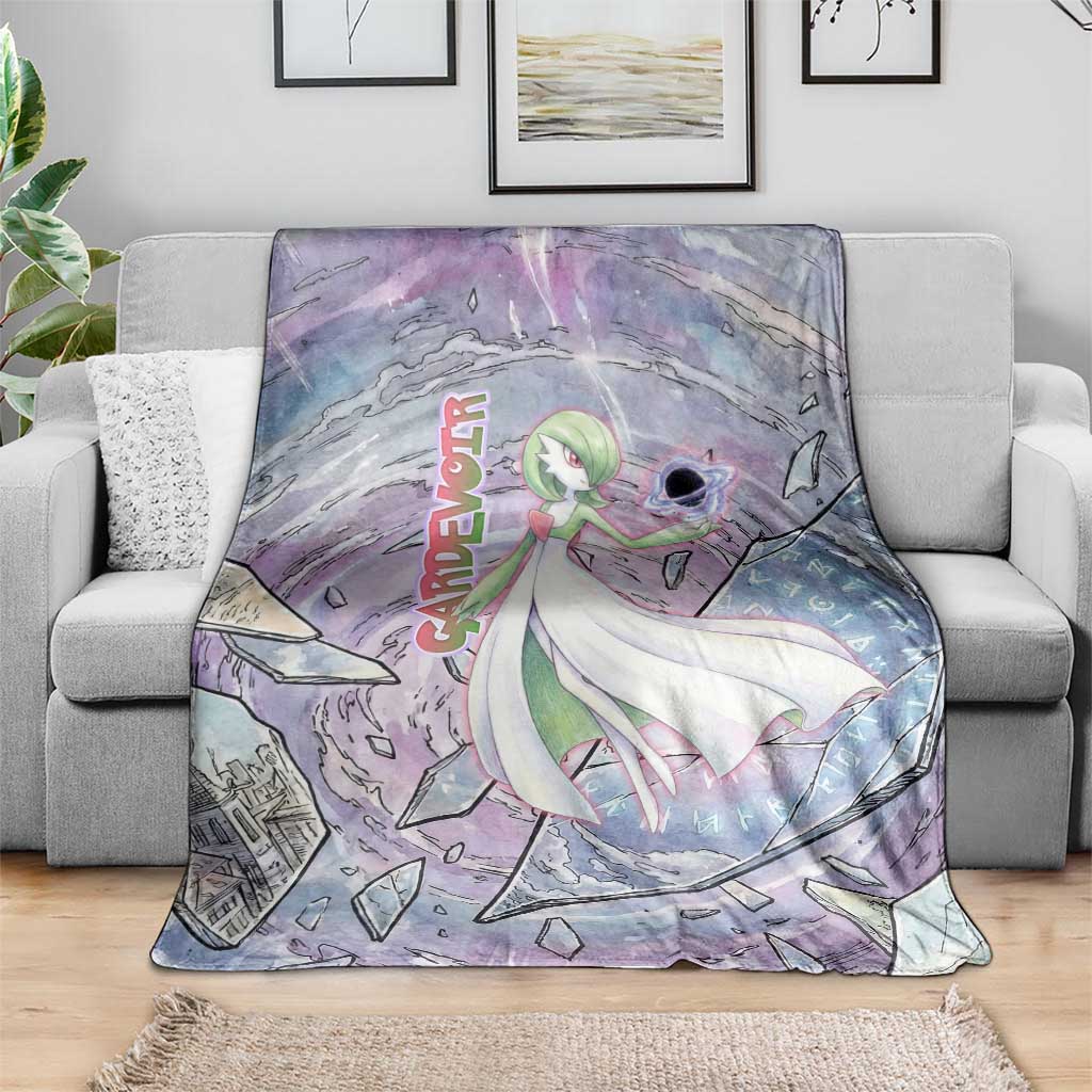 Gardevoir Blanket Shattered Crystal Galaxy Art