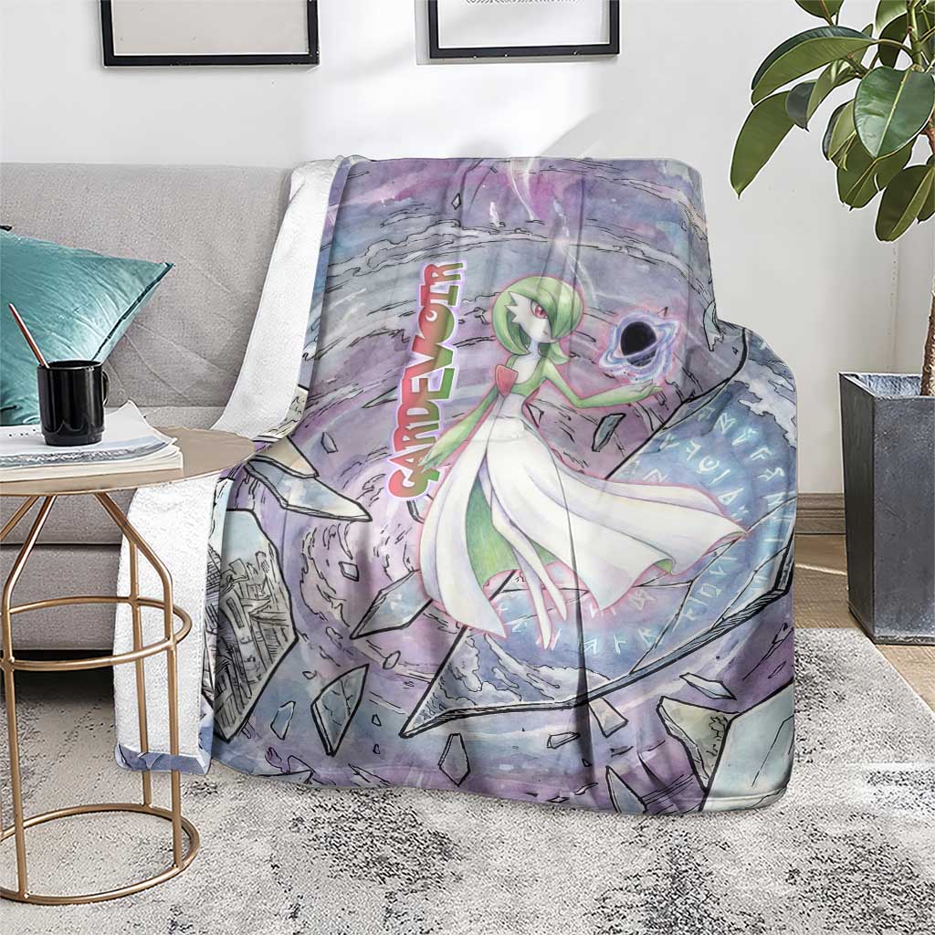 Gardevoir Blanket Shattered Crystal Galaxy Art