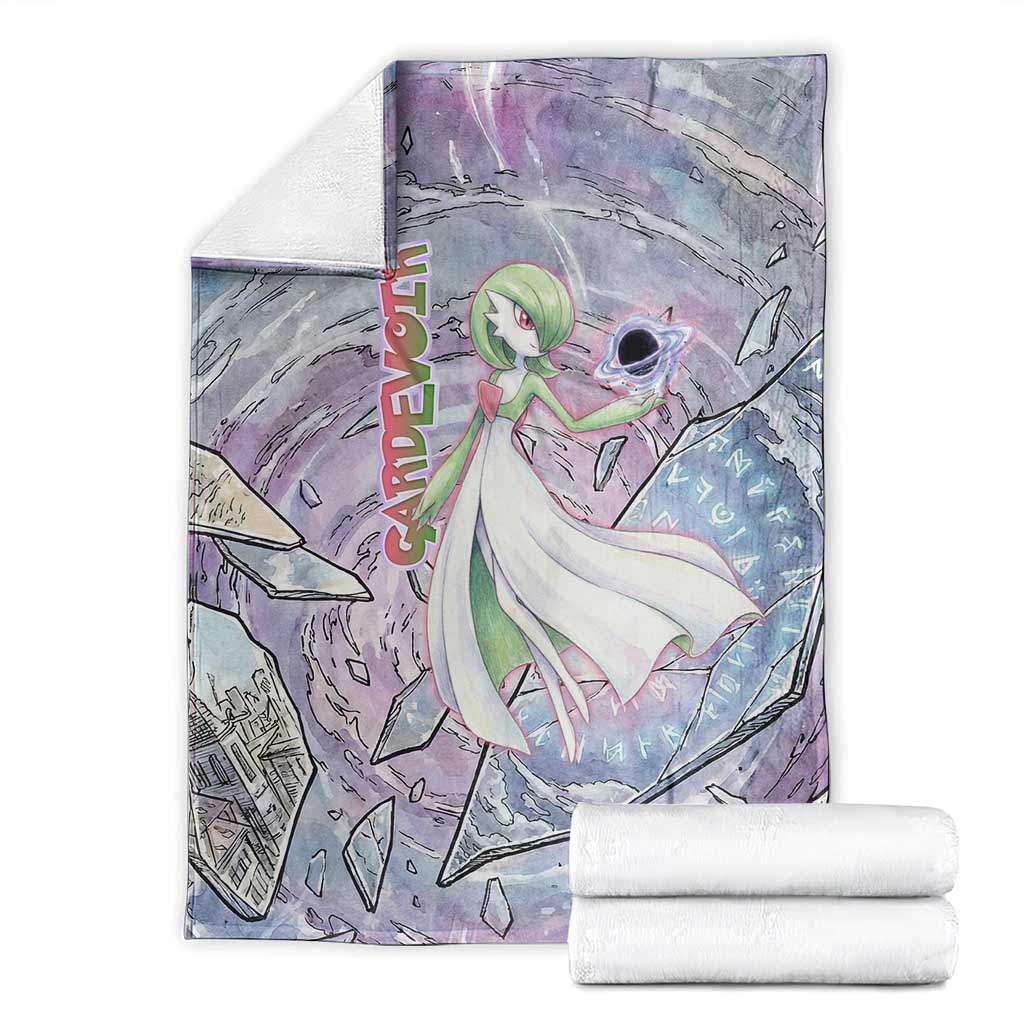 Gardevoir Blanket Shattered Crystal Galaxy Art