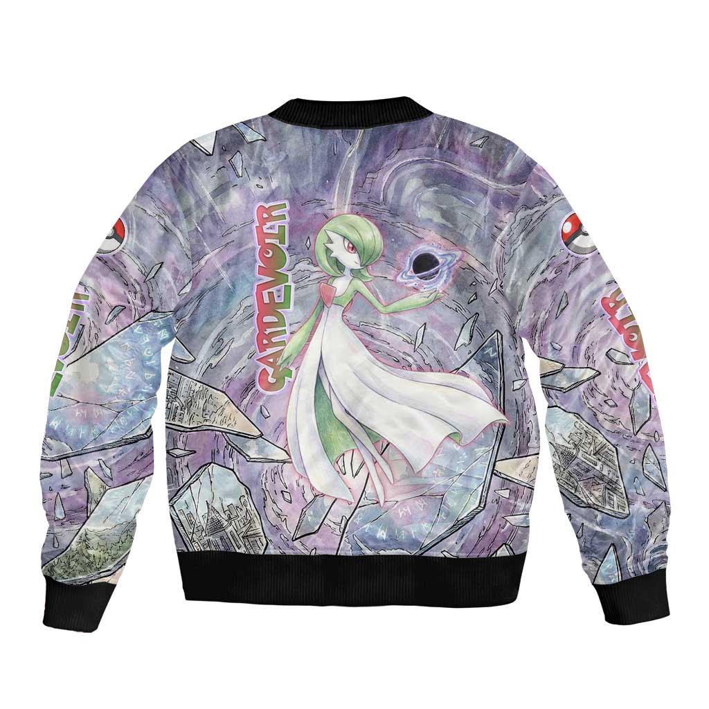 Gardevoir Bomber Jacket Shattered Crystal Galaxy Art