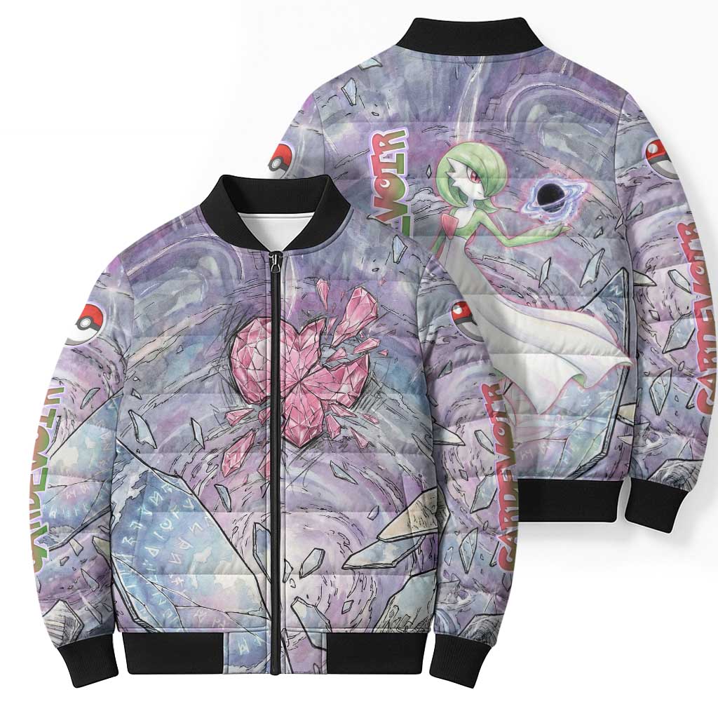 Gardevoir Bomber Puffer Jacket Shattered Crystal Galaxy Art