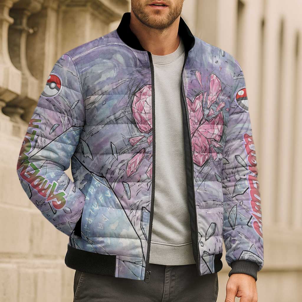 Gardevoir Bomber Puffer Jacket Shattered Crystal Galaxy Art