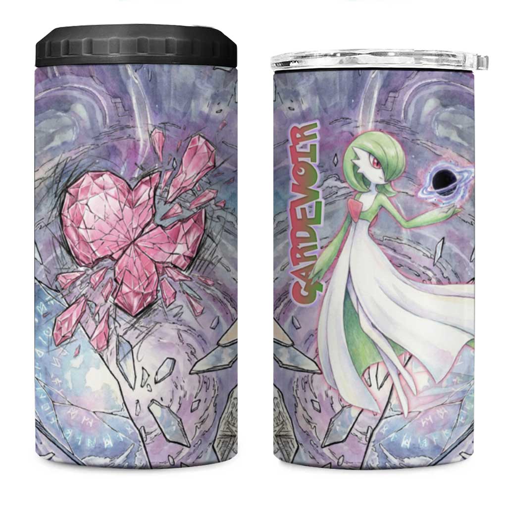 Gardevoir 4 in 1 Can Cooler Tumbler Shattered Crystal Galaxy Art