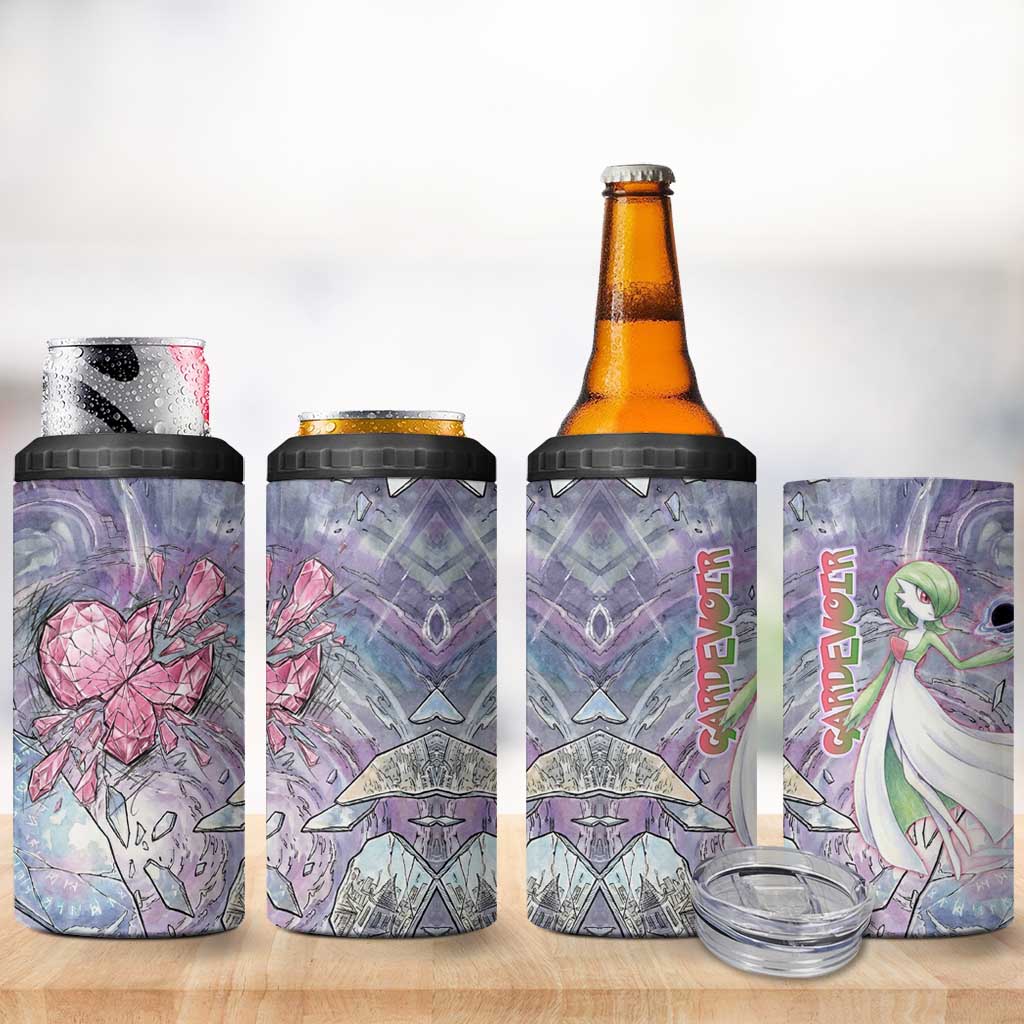 Gardevoir 4 in 1 Can Cooler Tumbler Shattered Crystal Galaxy Art