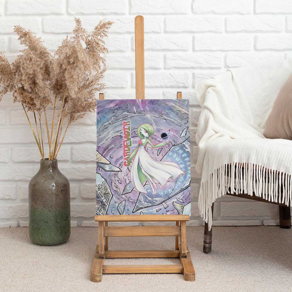 Gardevoir Canvas Wall Art Shattered Crystal Galaxy Art