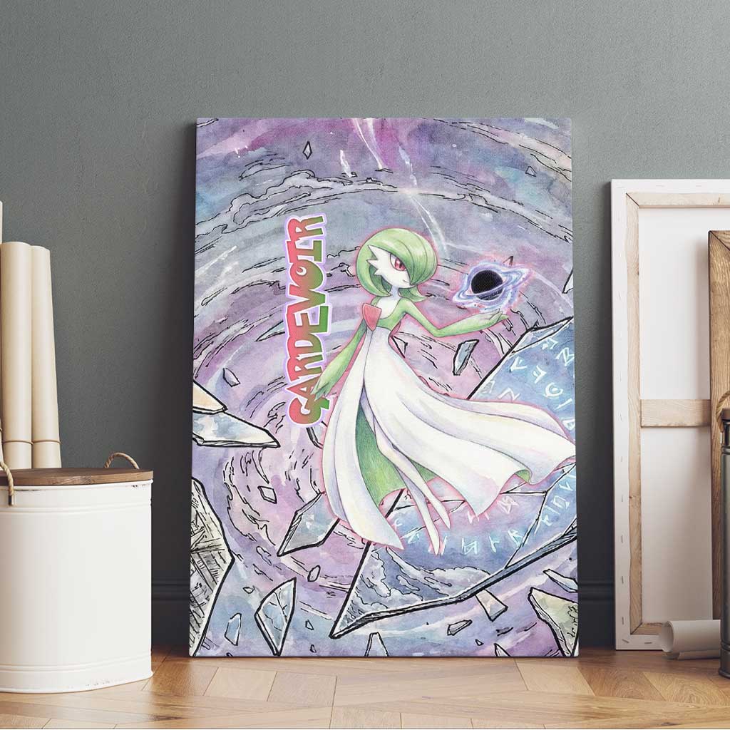 Gardevoir Canvas Wall Art Shattered Crystal Galaxy Art