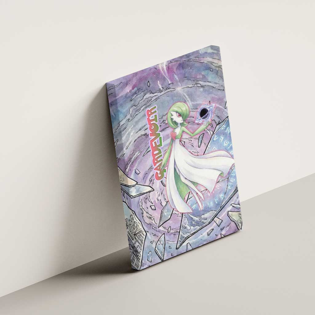 Gardevoir Canvas Wall Art Shattered Crystal Galaxy Art