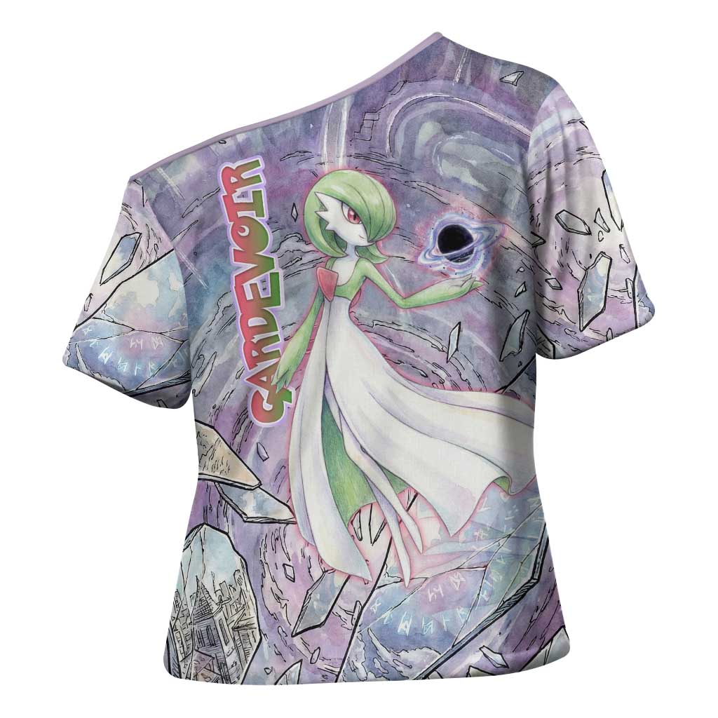 Gardevoir Cross Shoulder Shirt Shattered Crystal Galaxy Art