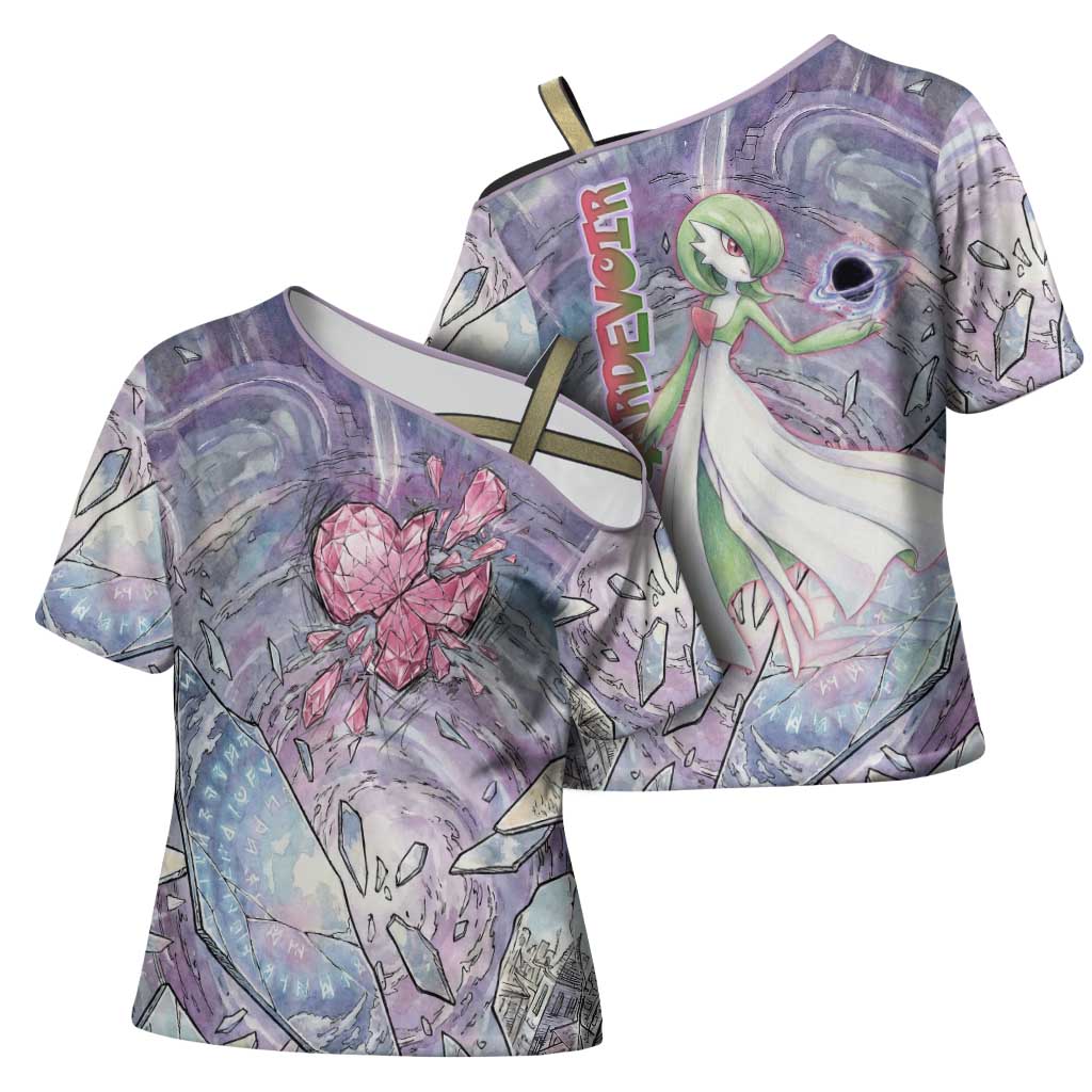 Gardevoir Cross Shoulder Shirt Shattered Crystal Galaxy Art