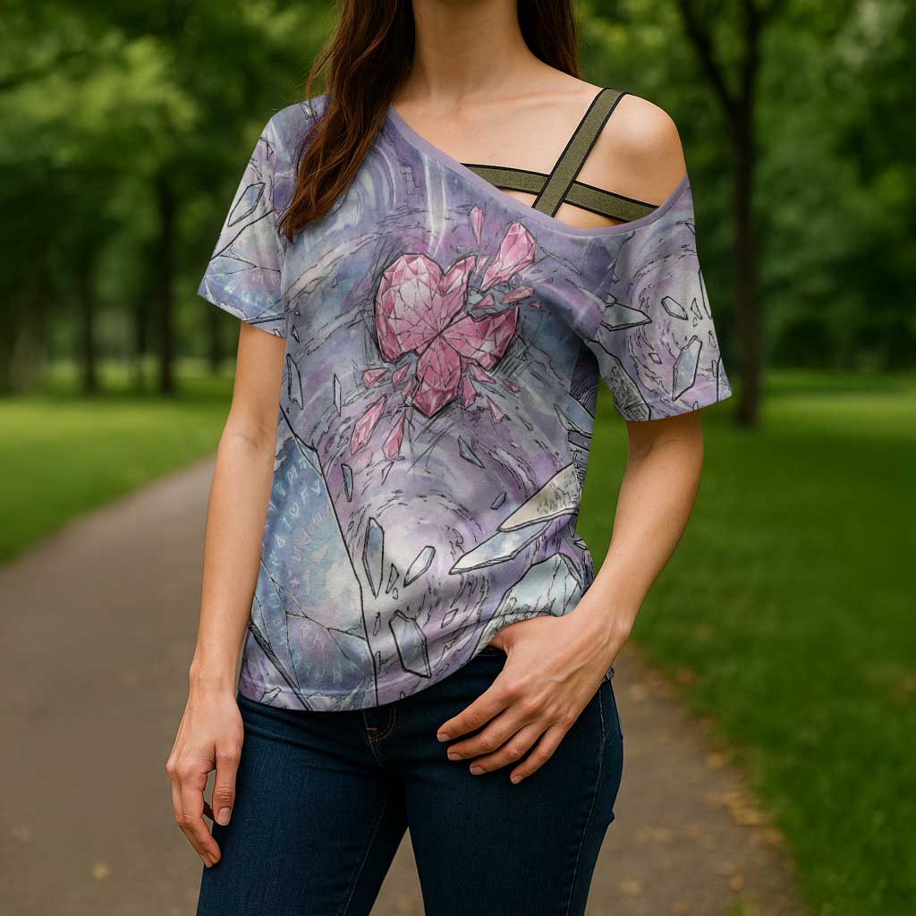 Gardevoir Cross Shoulder Shirt Shattered Crystal Galaxy Art